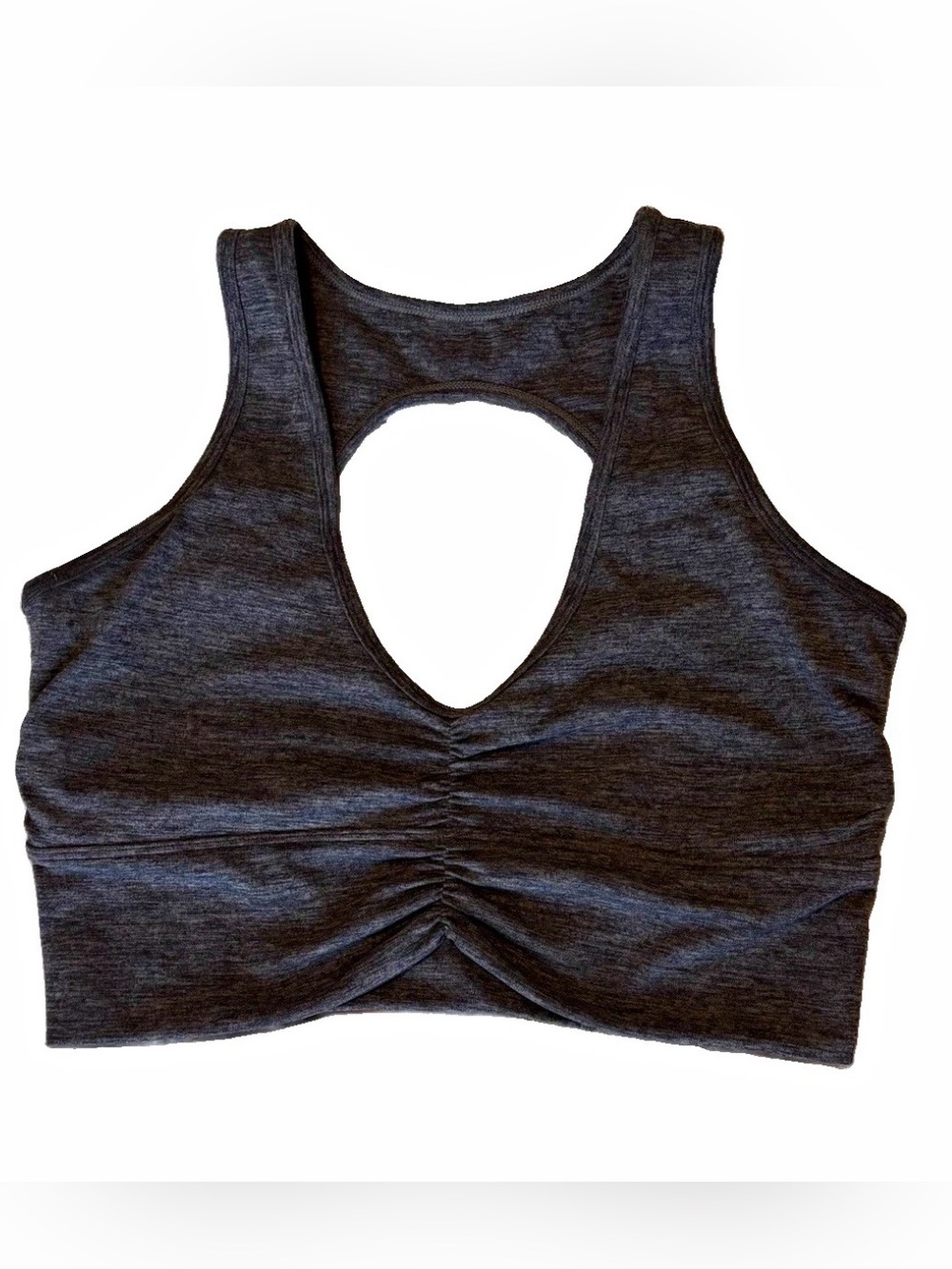 Vitality Women’s Daydream Longline Racerback Cutout Bra Grey Marl Size M